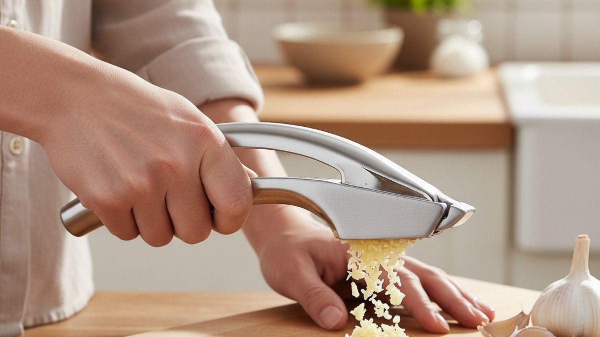 garlic press science - Stainless Steel Garlic Press