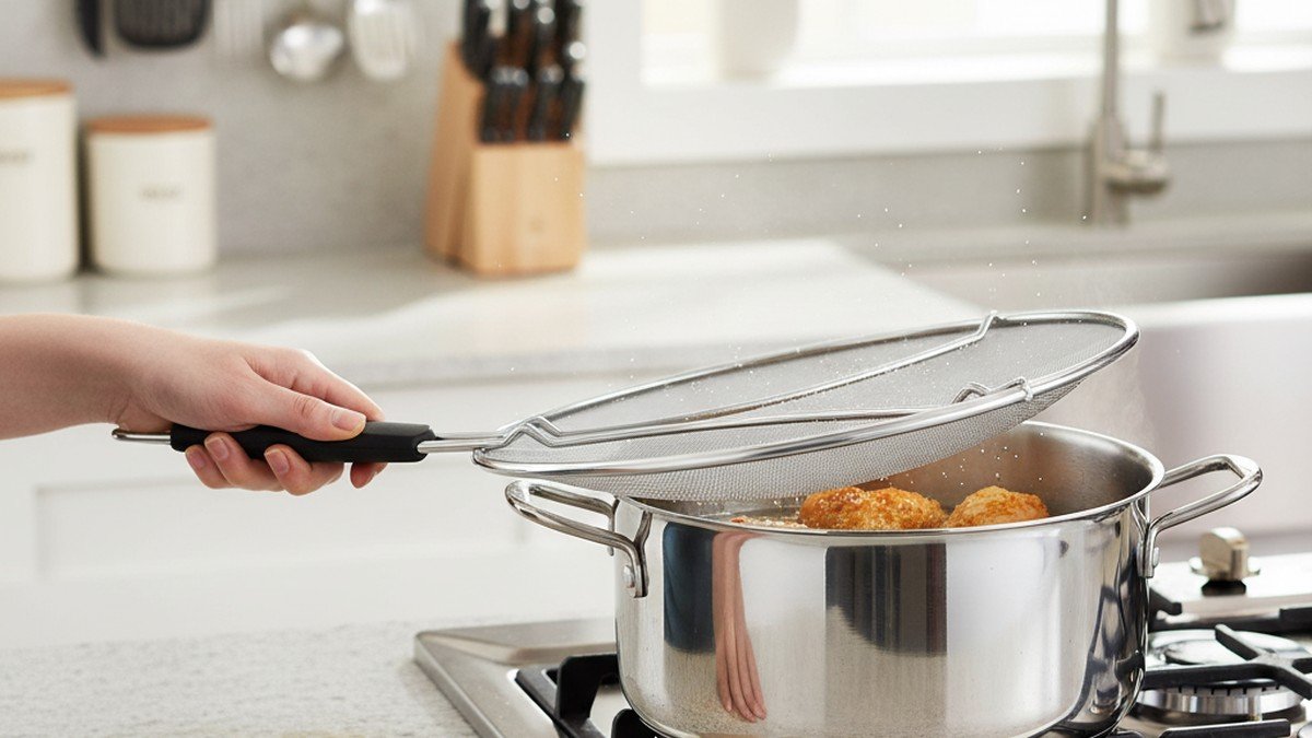 splatter screen - 13-Inch Stainless Steel Splash Screen